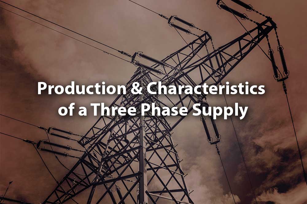 title slide: Production and characteristics of a three phase supply